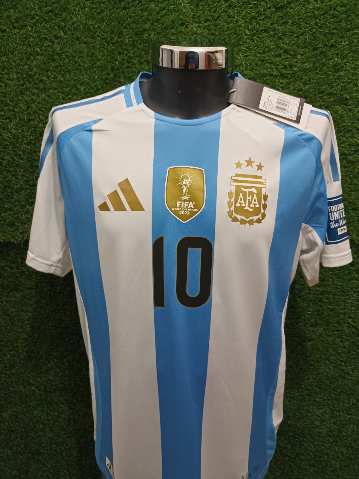 JERSEY ARGENTINA HEAT RDY 2024 #10 MESSI PARCHES OFICIALES