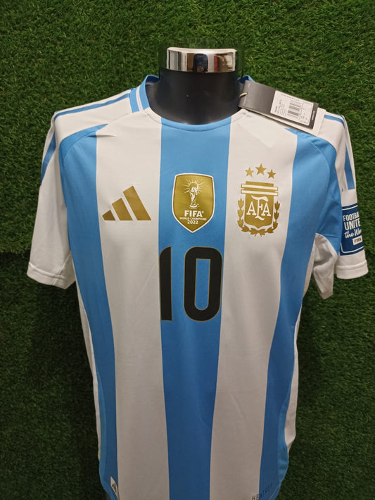 JERSEY ARGENTINA HEAT RDY 2024 #10 MESSI PARCHES OFICIALES