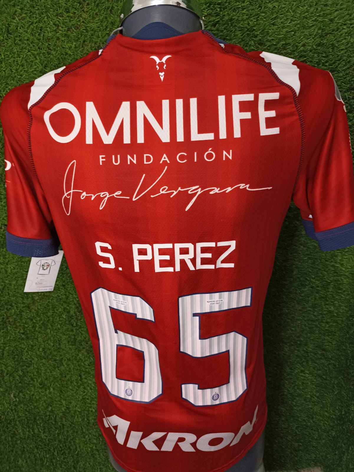 JERSEY CHIVAS UTILERIA S. PEREZ #65