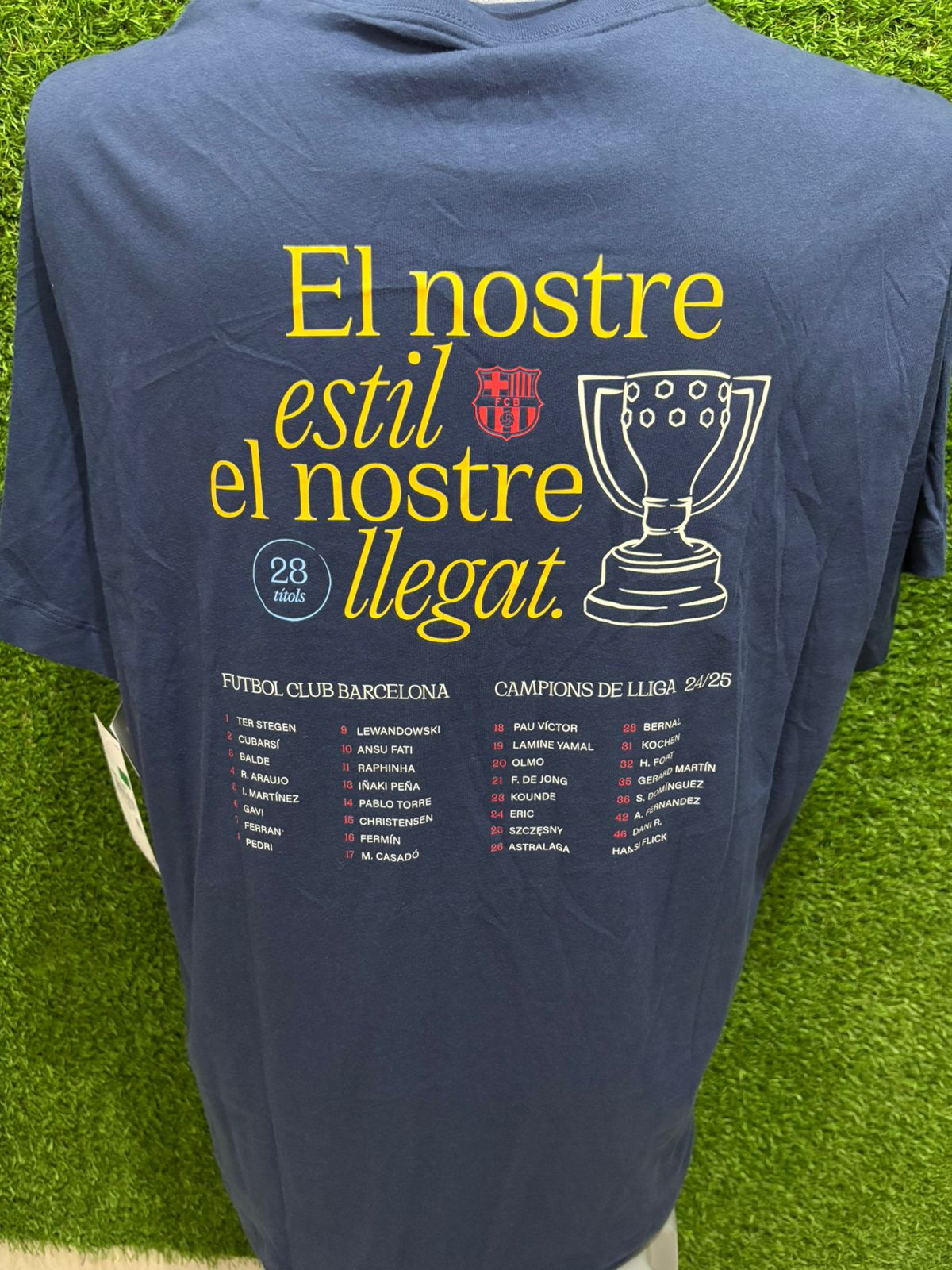 JERSEY BARCELONA ALGODON CELEBRACION CAMPEONATO 28
