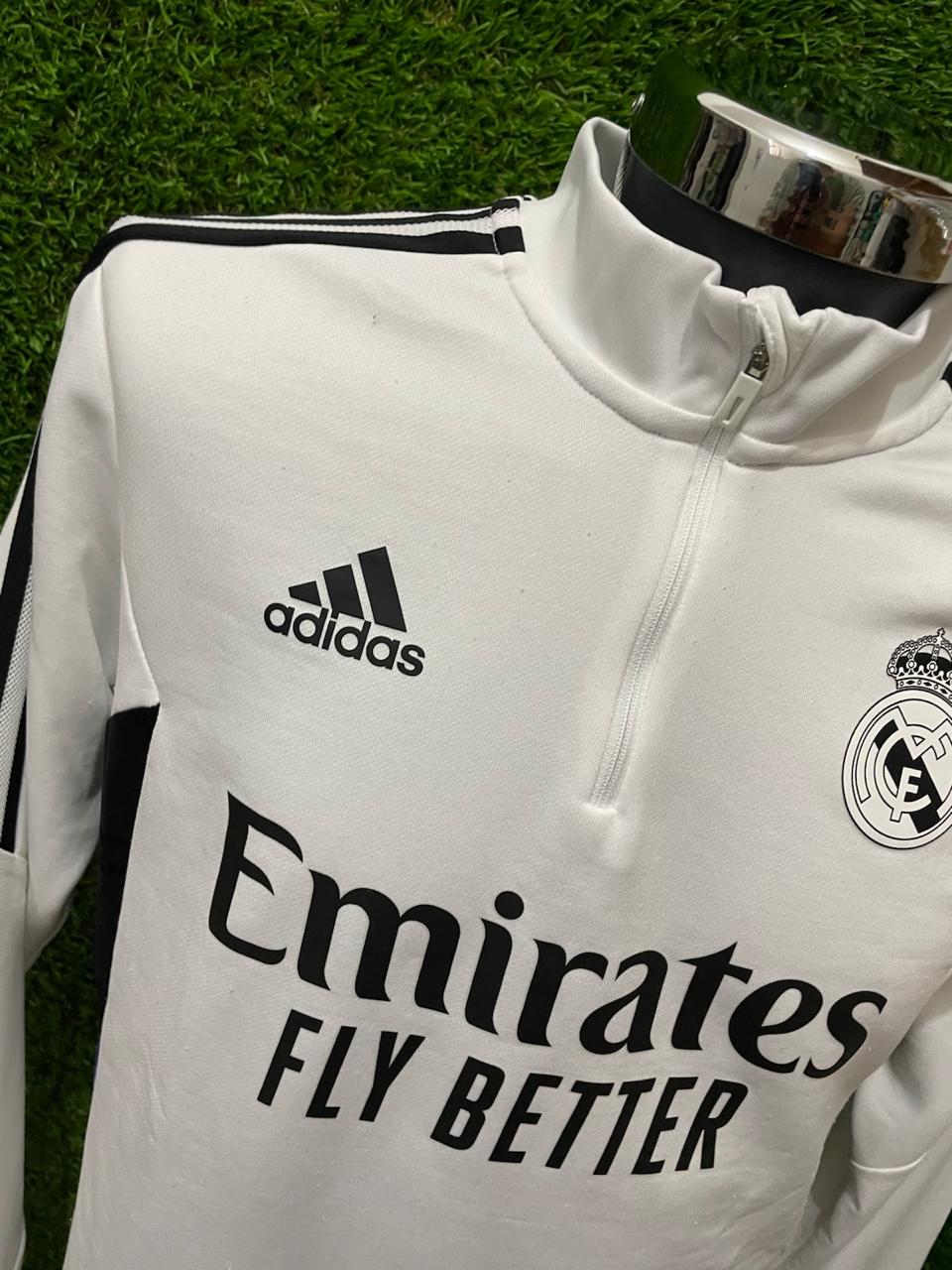 SUDADERA REAL MADRID UTILERIA MEDIO CIERRE