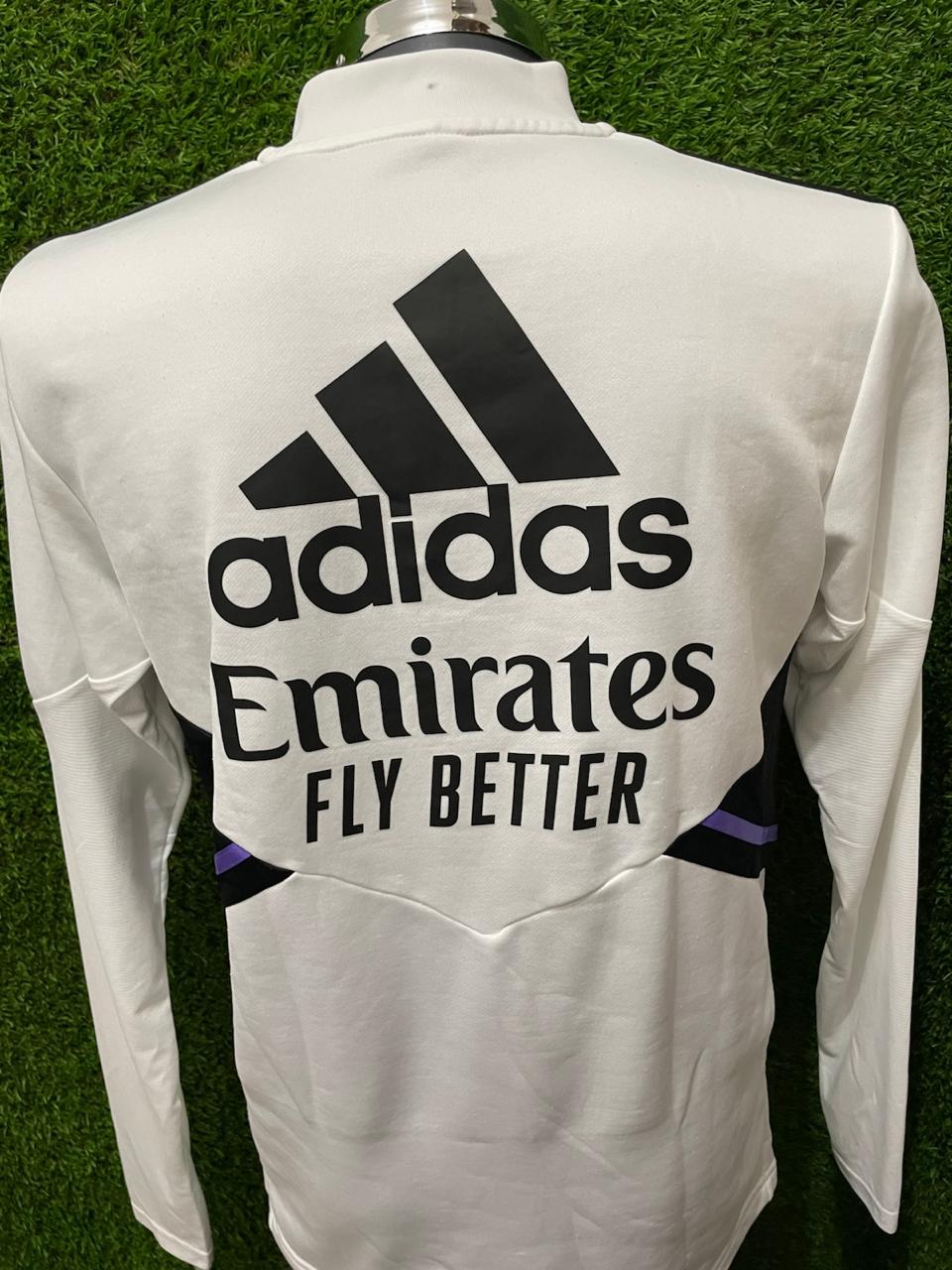 SUDADERA REAL MADRID UTILERIA MEDIO CIERRE
