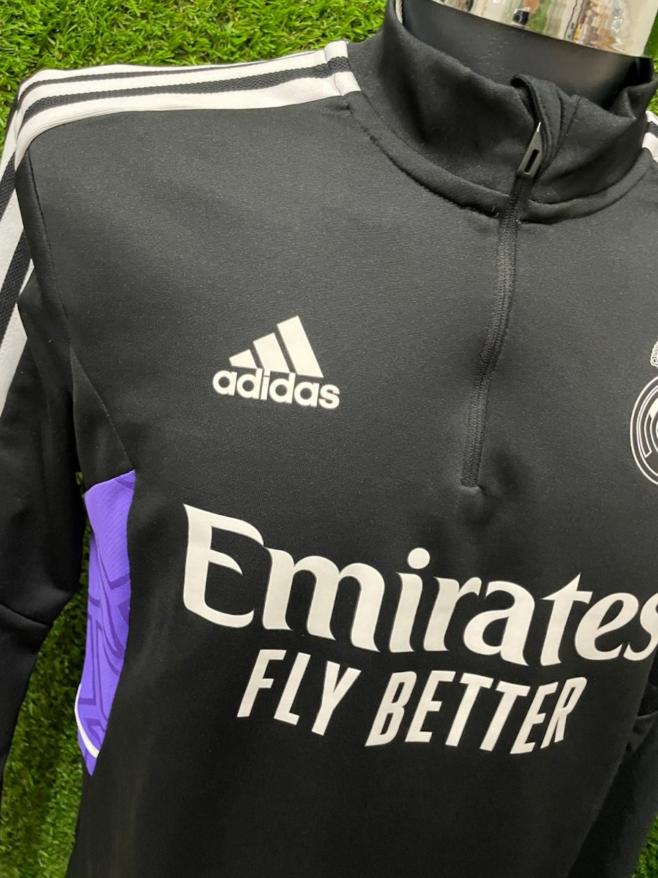 SUDADERA REAL MADRID UTILERIA MEDIO CIERRE