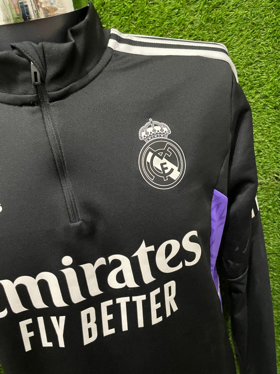 SUDADERA REAL MADRID UTILERIA MEDIO CIERRE