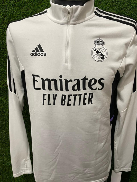 SUDADERA REAL MADRID UTILERIA MEDIO CIERRE