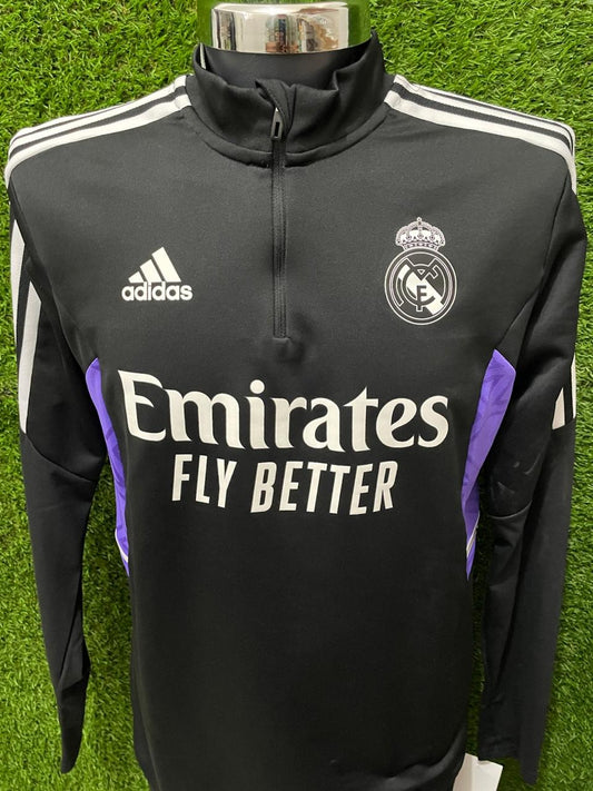 SUDADERA REAL MADRID UTILERIA MEDIO CIERRE