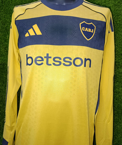 JERSEY BOCA JUNIORS MANGA LARGA VERSION JUGADOR 2025-2026