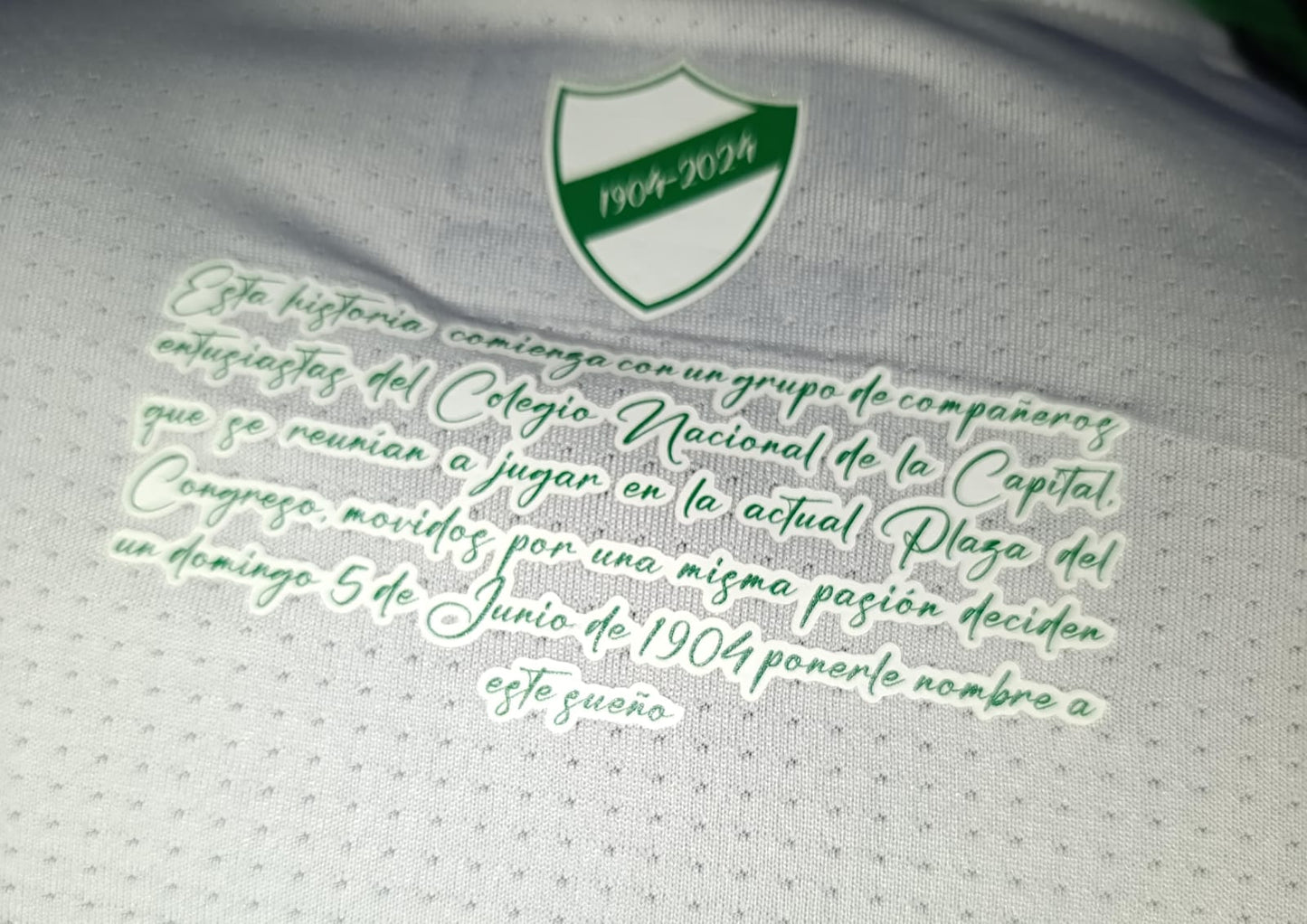 JERSEY CLUB NACIONAL FUTBOL DE PARAGUAY 120 AÑOS