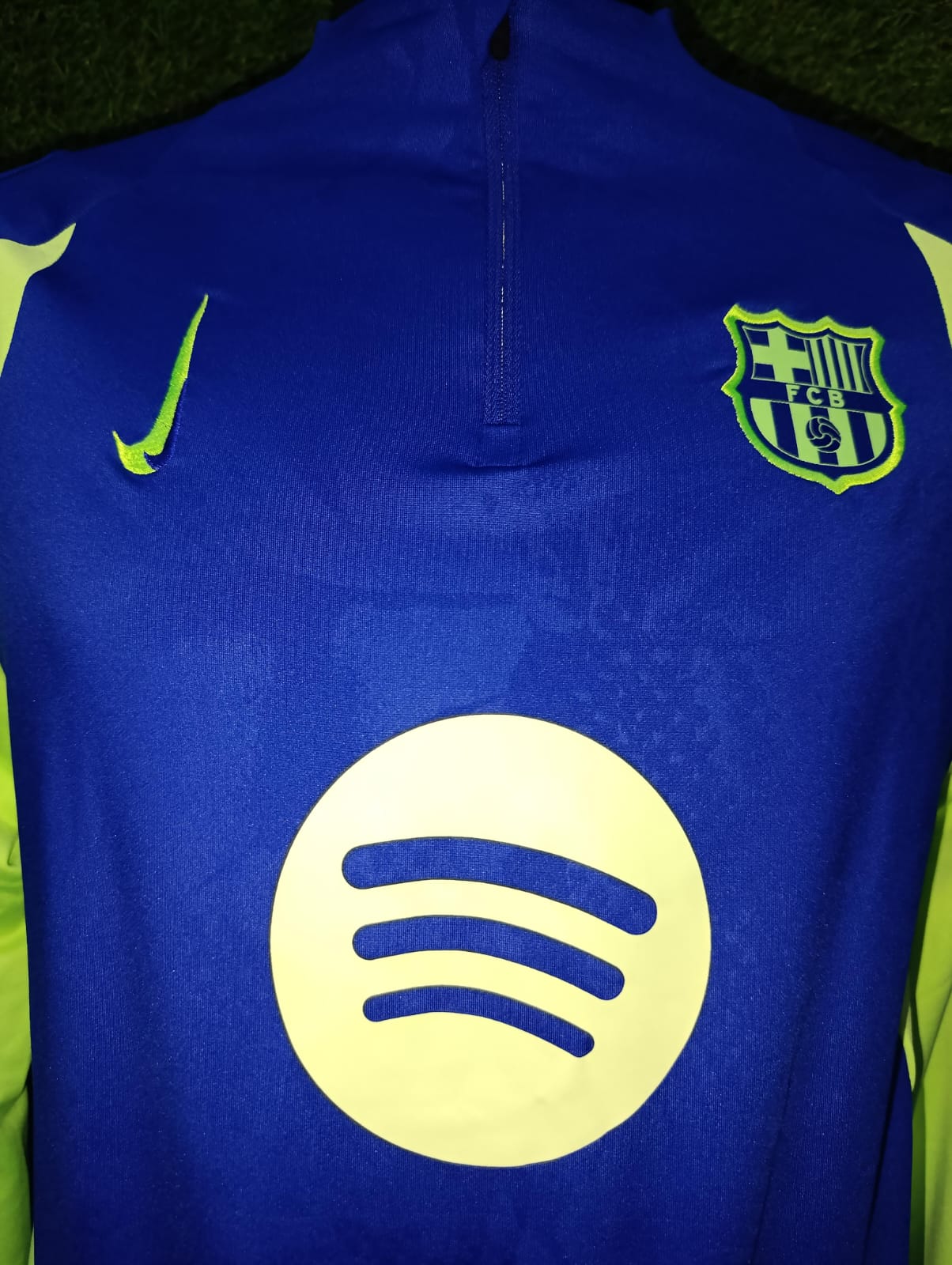 SUDADERA BARCELONA AZUL REY MEDIO CIERRE