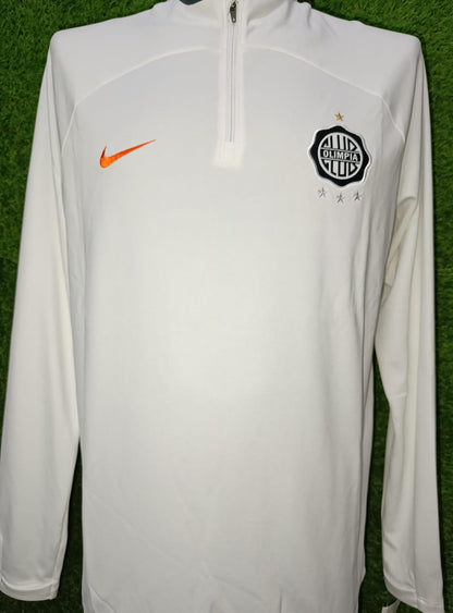 SUDADERA OLIMPIA DE PARAGUAY ENTRENAMIENTO MEDIO CIERRE