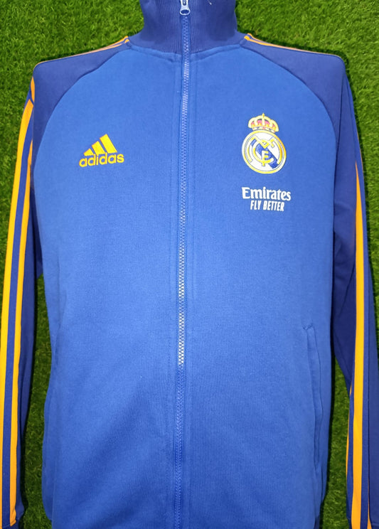SUDADERA REAL MADRID PRE MATCH CIERRE COMPLETO