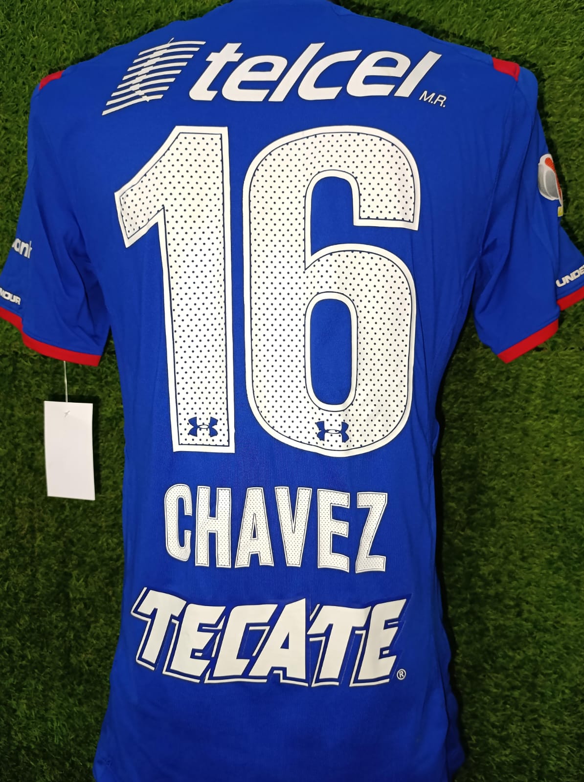 JERSEY CRUZ AZUL UTILERIA #16 CHAVEZ FIRMADA