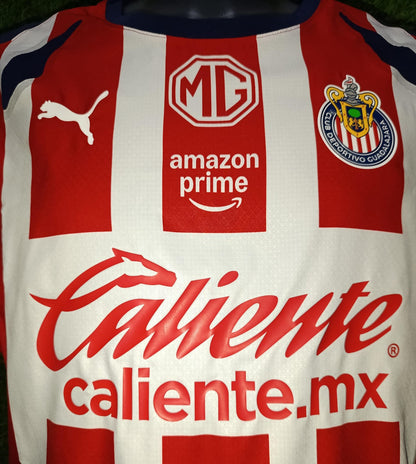 JERSEY CHIVAS 2026 LOCAL PARCHE Y NUMERACION OFICIAL #34 GONZALEZ